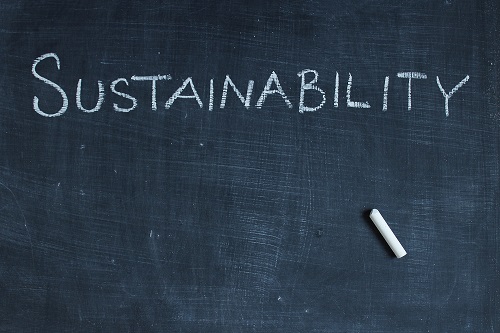 Sustainability chalkboard concept