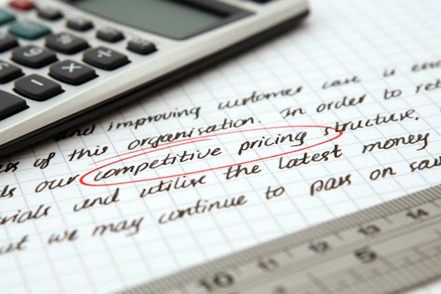 Pest control prices must be competitive enough to get business and manage your business competitors - this is a snapshot of a pest controller's handwritten notes about plans to consider around this topic