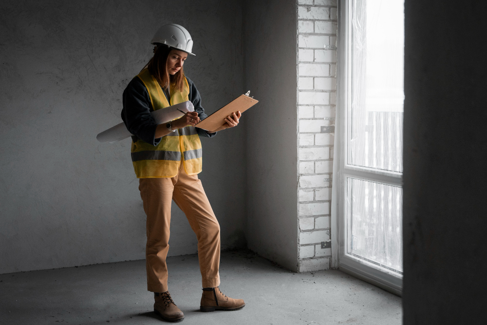 A pre-purchase inspector creating a building inspection report